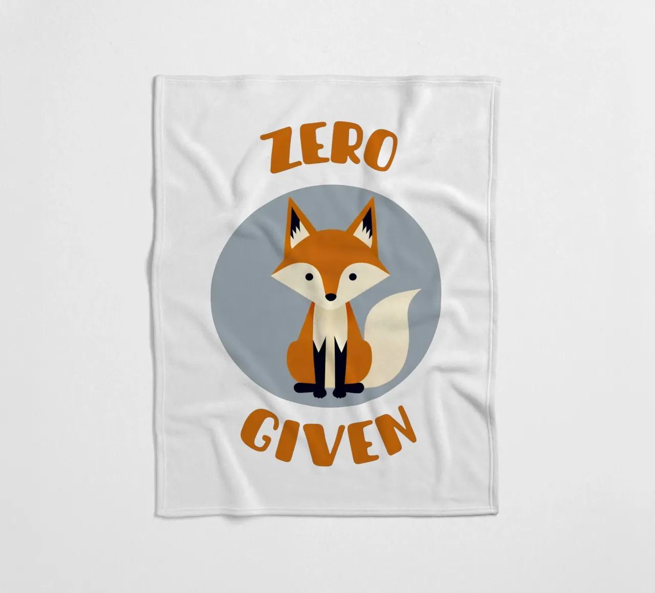 Zero fox given - no fucks funny pun coperta in pile da Punderful Day