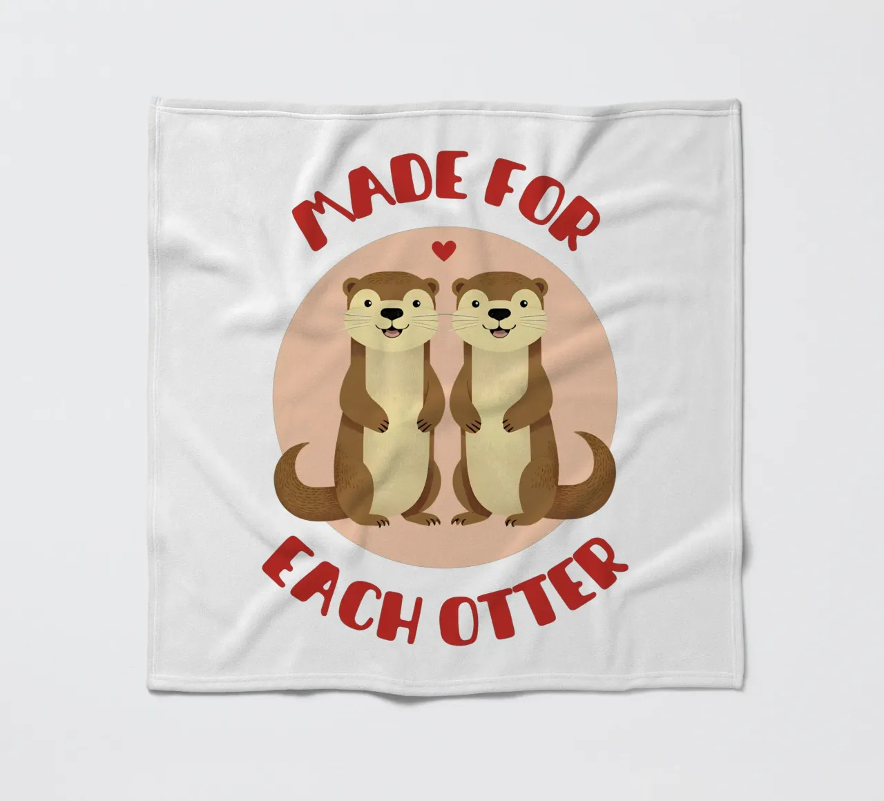 Made for each otter - cute & funny romantic animal love pun fleece blanket by Punderful Day
