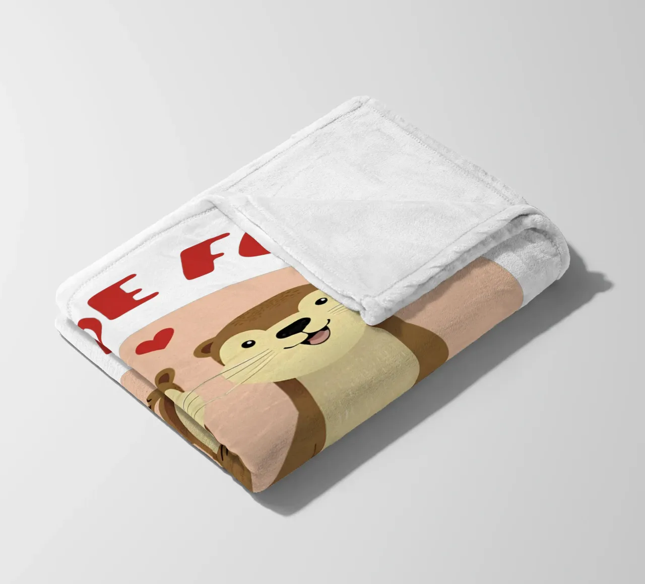 Made for each otter - cute & funny romantic animal love pun fleece blanket by Punderful Day