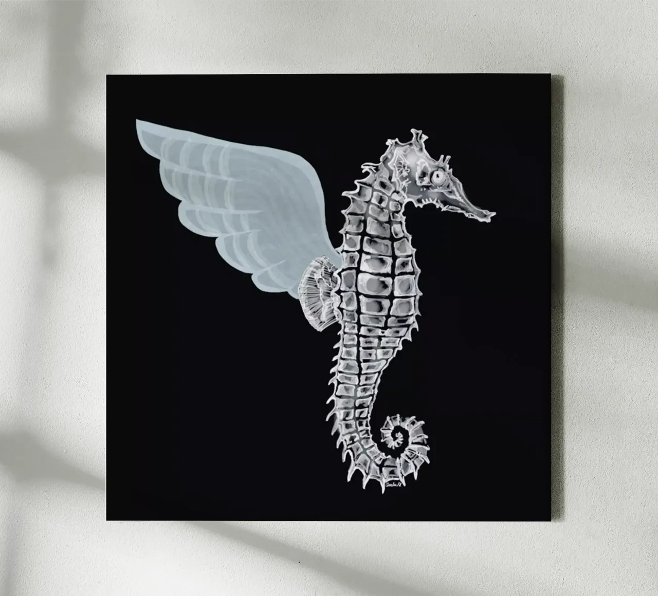 Pegasus canvas met Baklijst van Amalia Restrepo