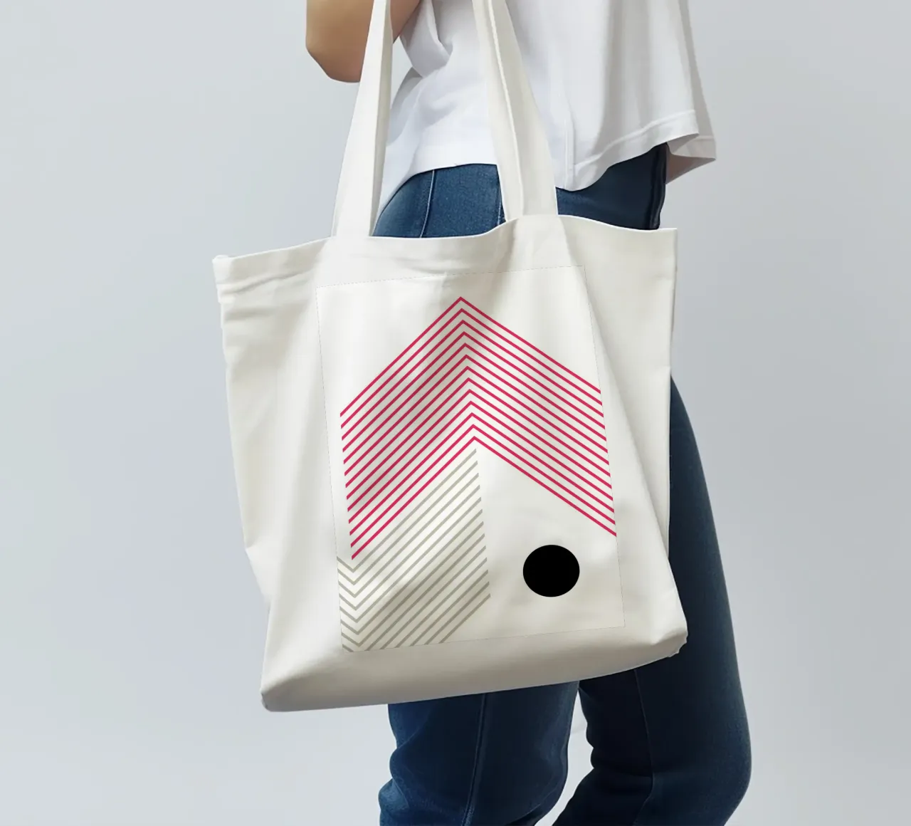 Minimal lines Abstract borsa in juta da KHouse Studio