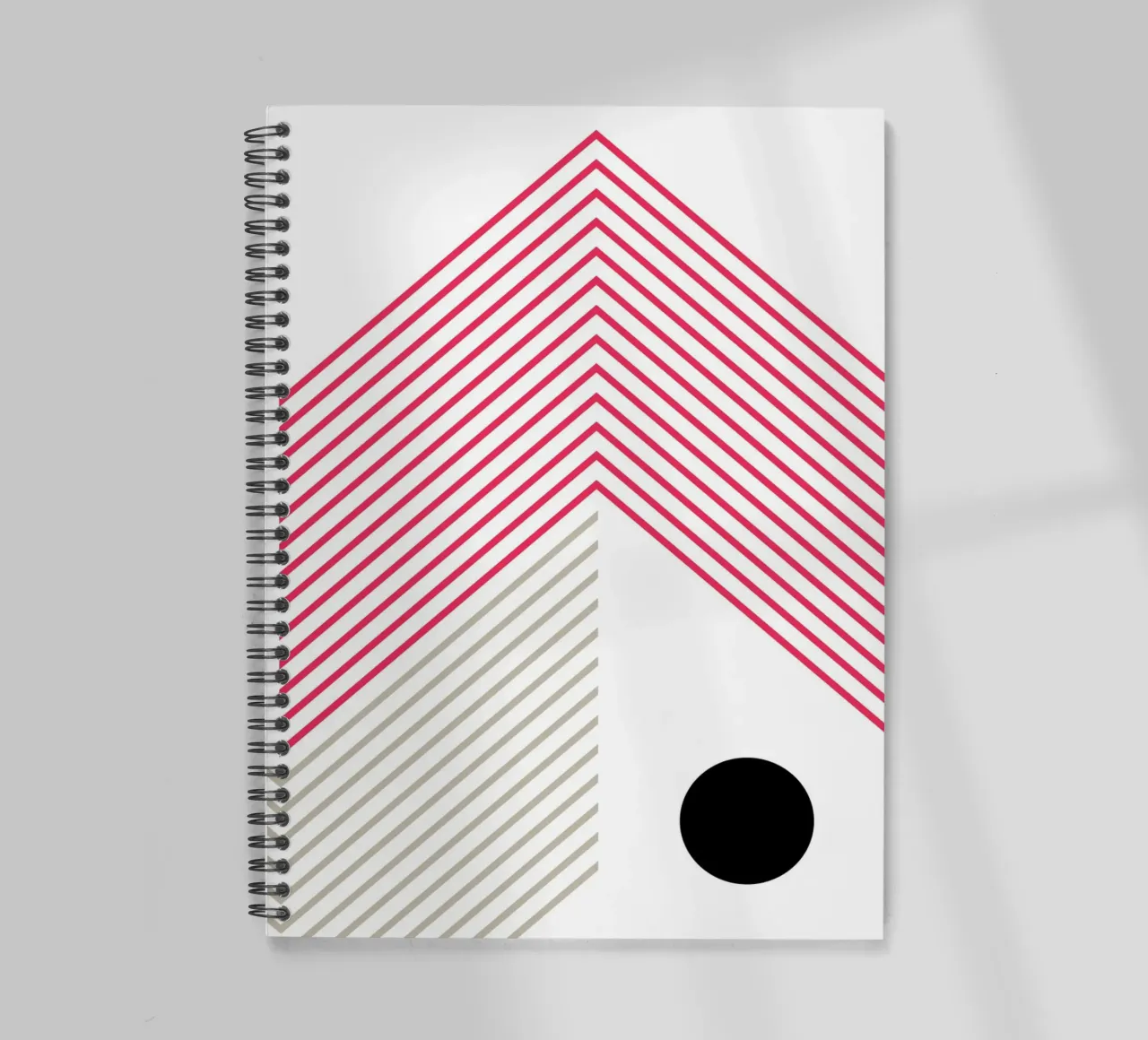 Minimal lines Abstract spiral notebook by KHouse Studio