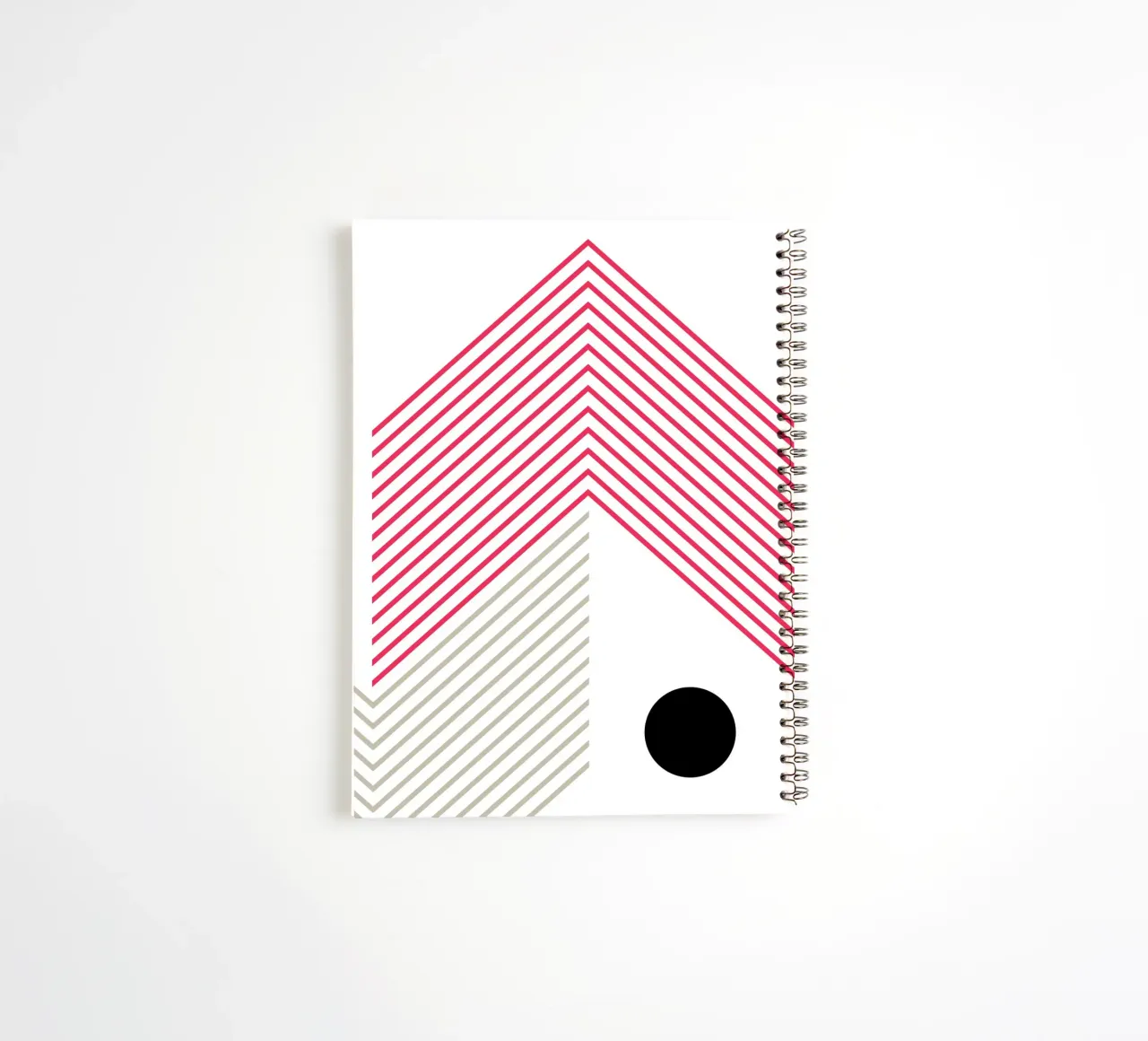 Minimal lines Abstract spiral notebook by KHouse Studio
