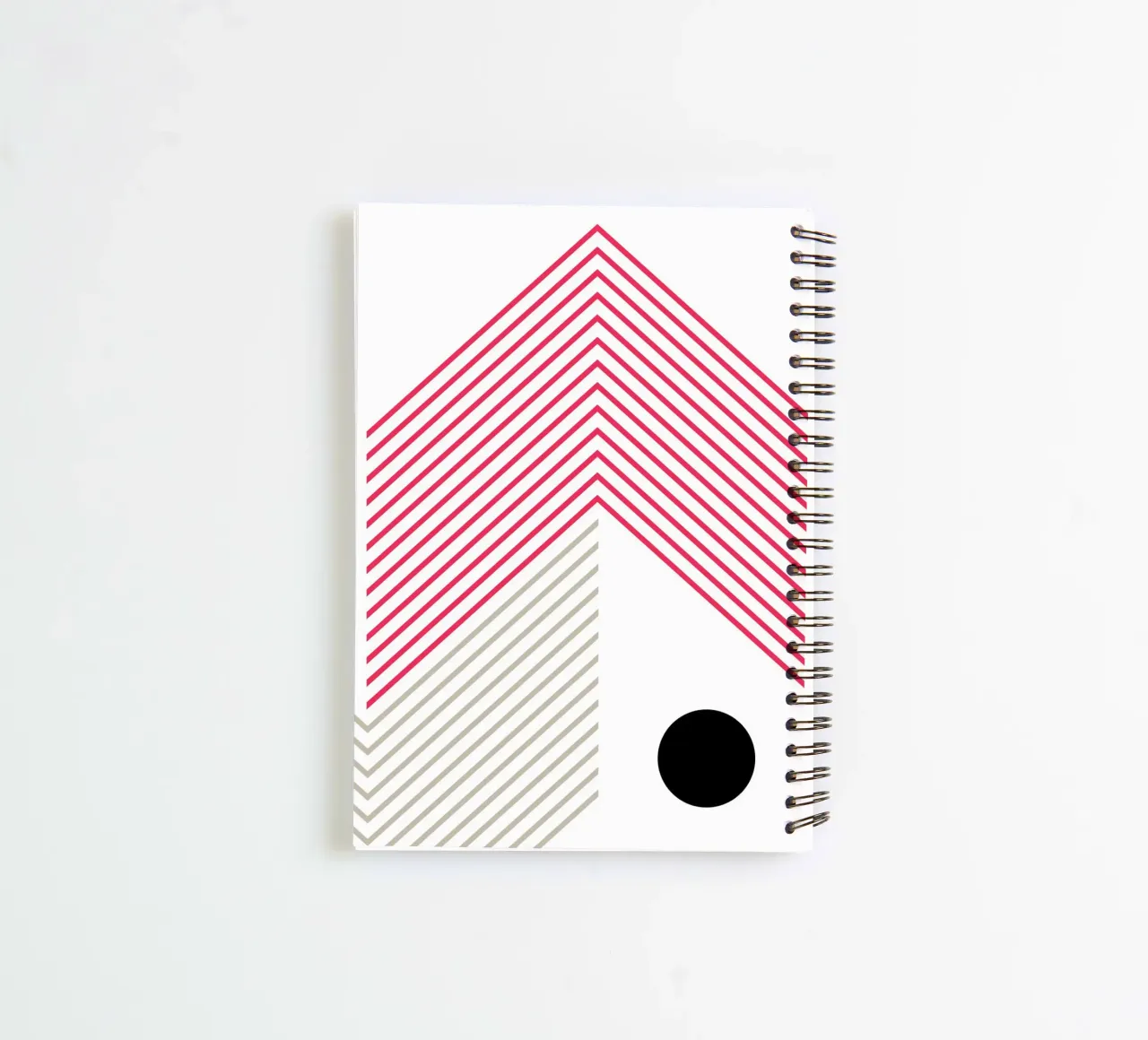Minimal lines Abstract spiral notebook by KHouse Studio