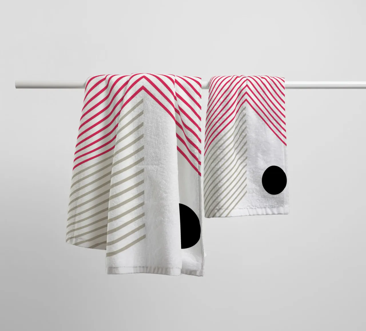 Minimal lines Abstract Handtuch von KHouse Studio