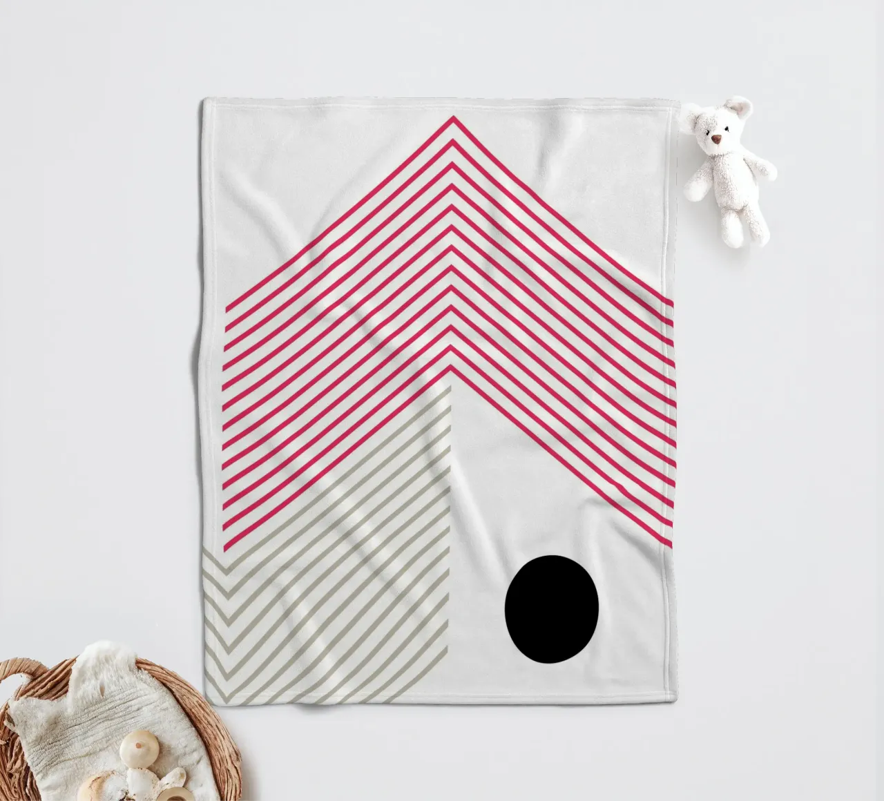 Minimal lines Abstract Fleecedecke von KHouse Studio