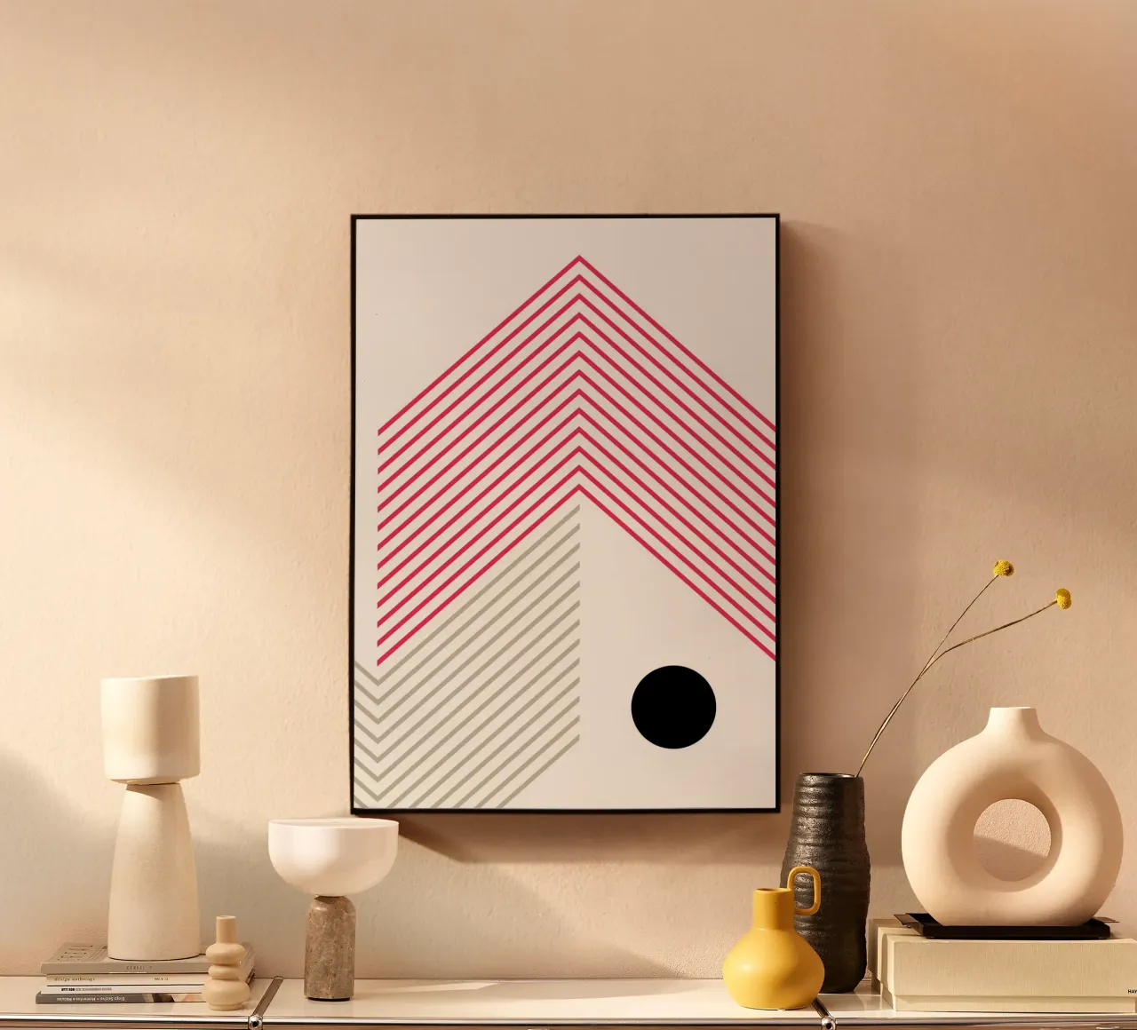 Minimal lines Abstract alluminio dibond da KHouse Studio