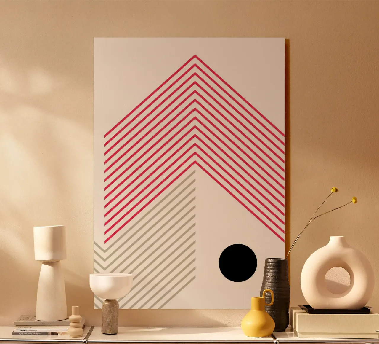 Minimal lines Abstract alluminio dibond da KHouse Studio