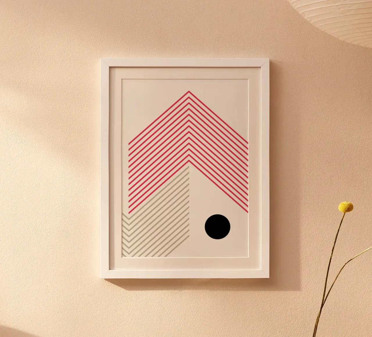 Minimal lines Abstract hahnemühle by KHouse Studio