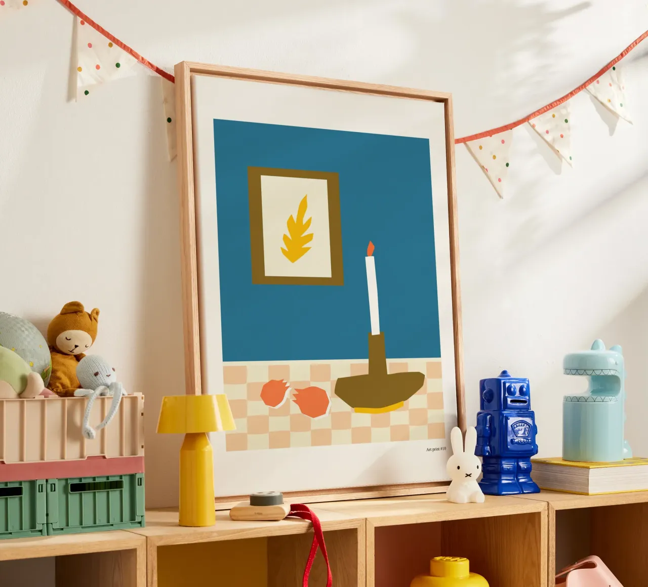 Color Flow No 49 tela con Cornice a cassetta da treechild