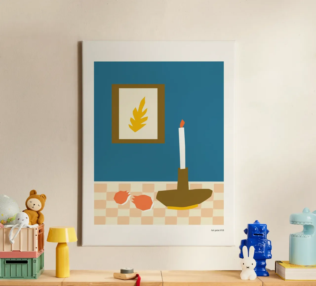 Color Flow No 49 tela con Cornice a cassetta da treechild