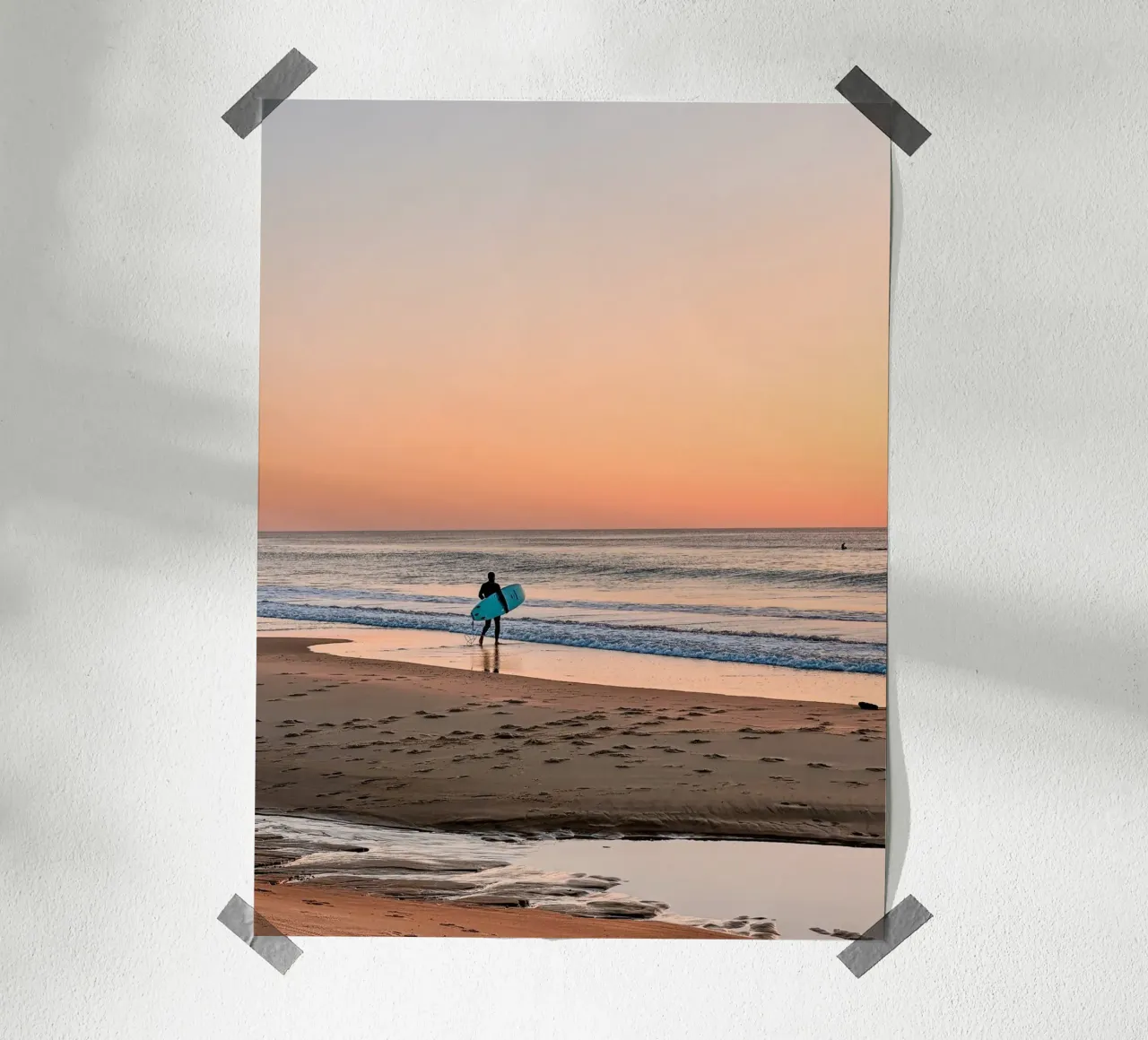 Le surf bleu poster con telaio in alluminio da CALL OF THE OCEAN