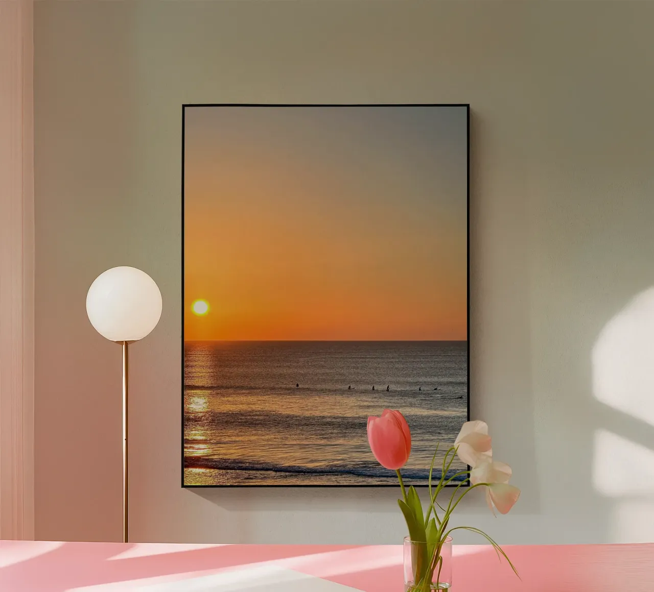 Soirée orangée plexiglass da CALL OF THE OCEAN