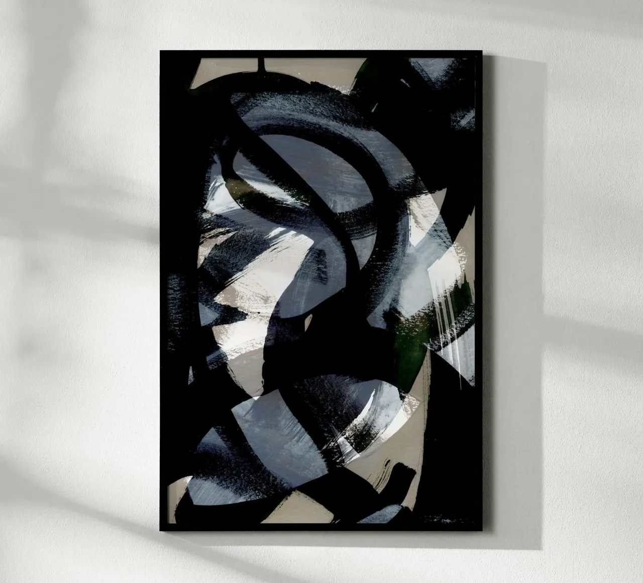 Abstract Brush Strokes 123 poster con telaio in plastica da Mareike Böhmer