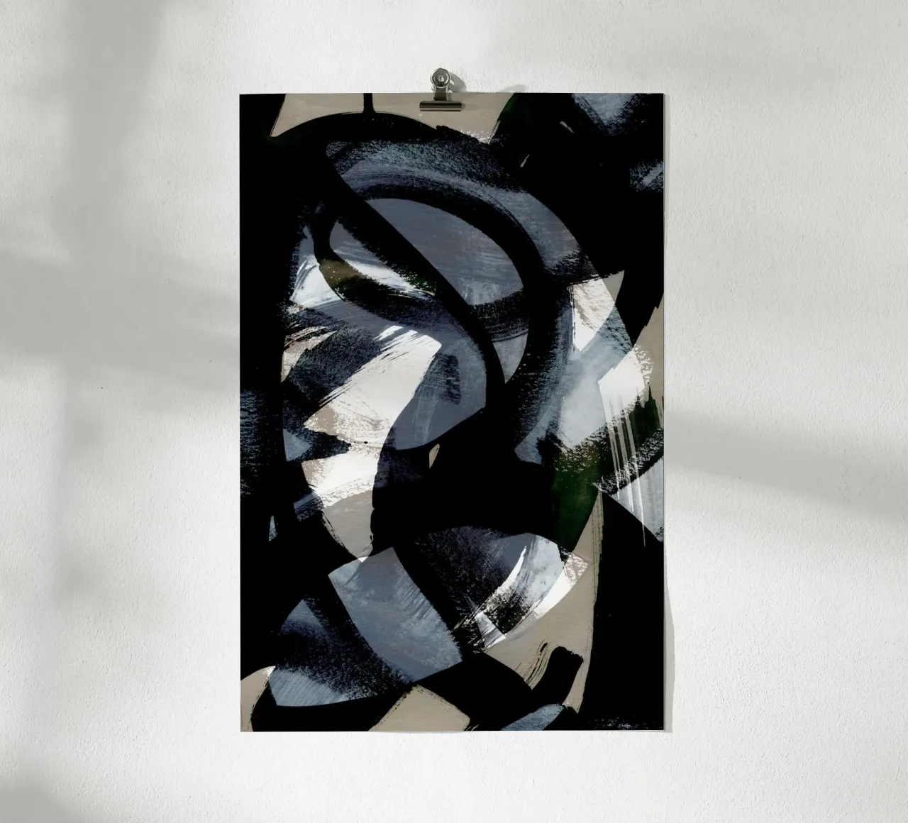 Abstract Brush Strokes 123 poster con telaio in plastica da Mareike Böhmer