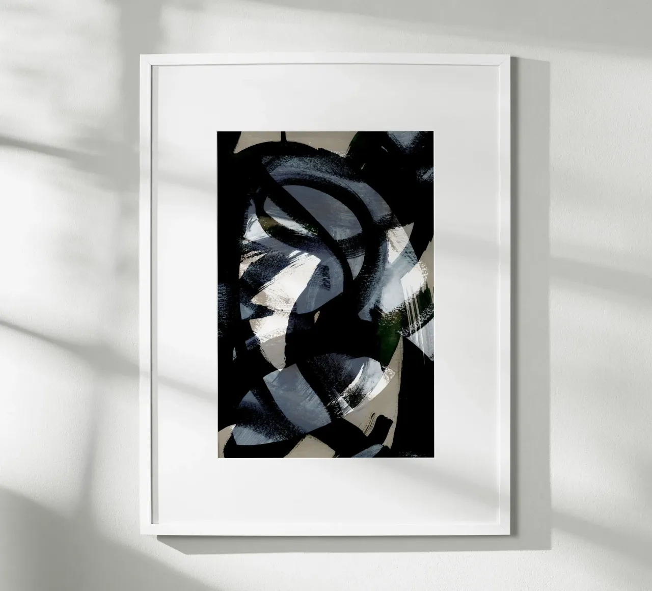 Abstract Brush Strokes 123 poster con telaio in plastica da Mareike Böhmer
