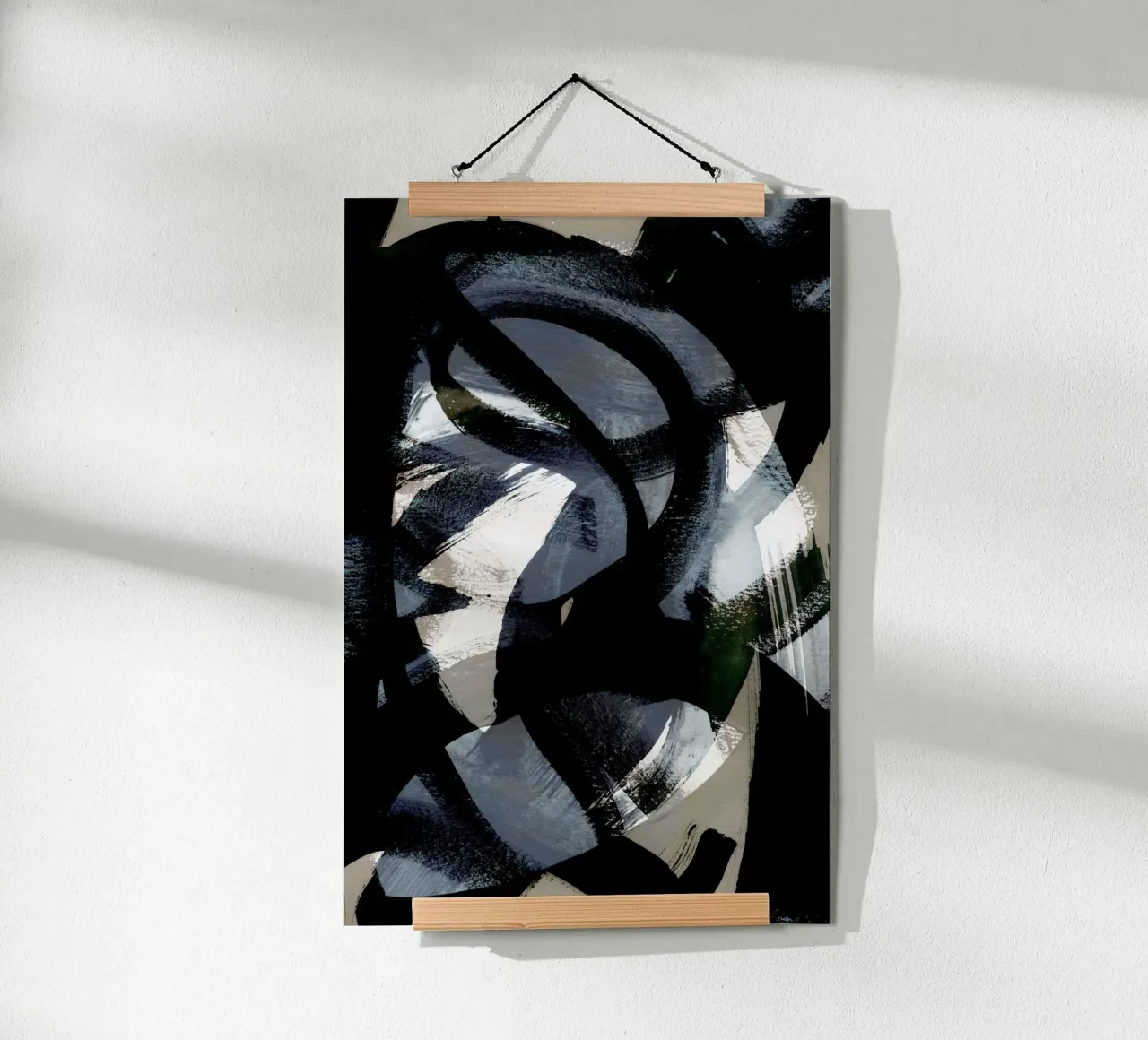 Abstract Brush Strokes 123 poster con telaio in plastica da Mareike Böhmer