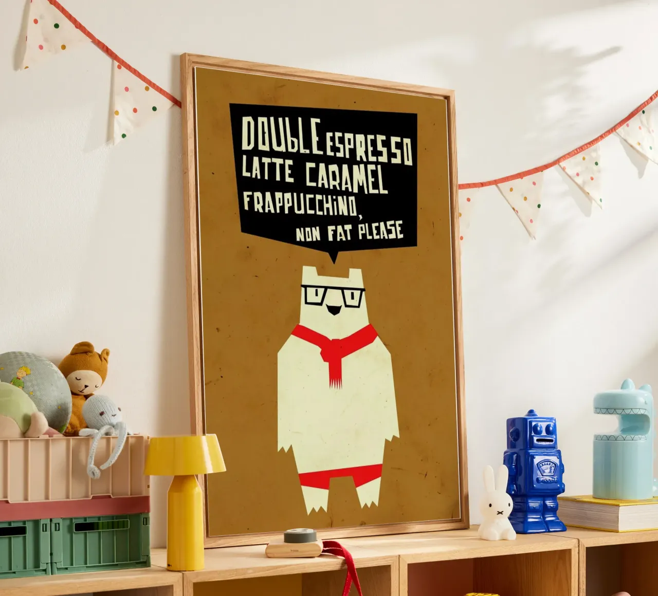 Yeti wants coffee acrylic glass by Yetiland