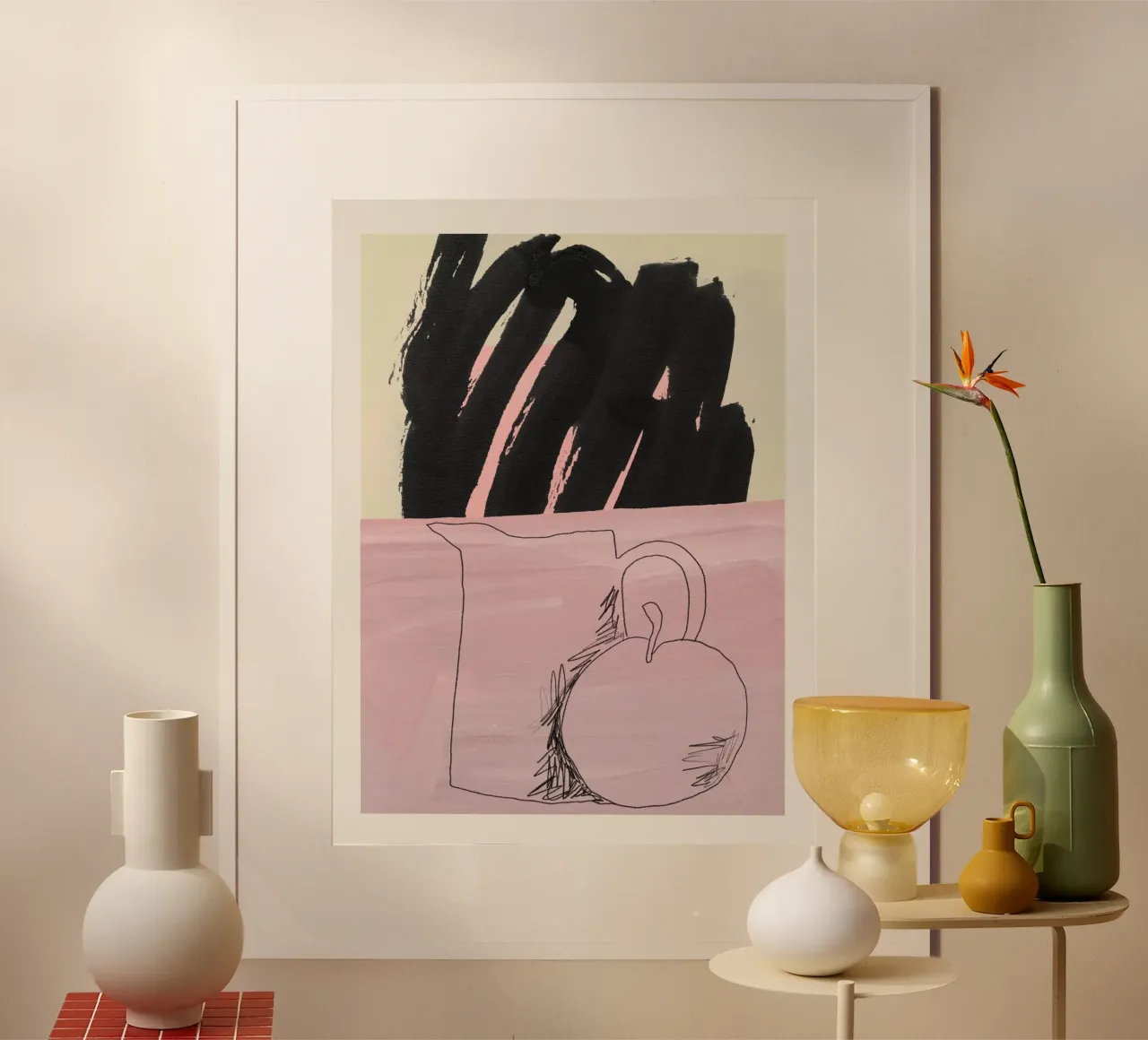Gentle Touch No 2 poster con telaio in plastica da treechild
