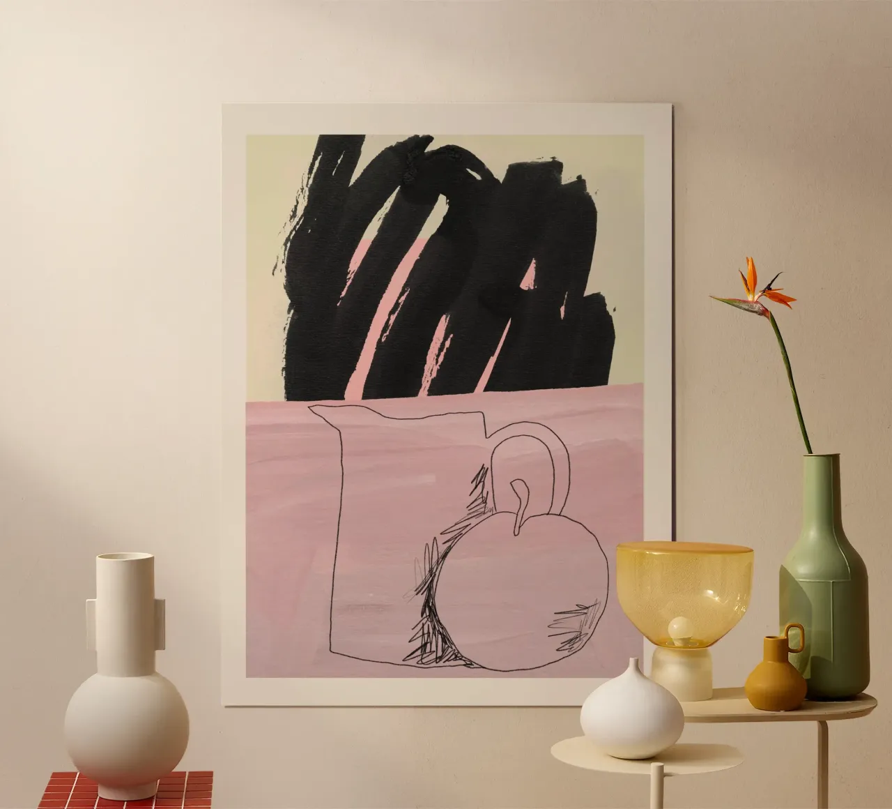 Gentle Touch No 2 poster con telaio in plastica da treechild