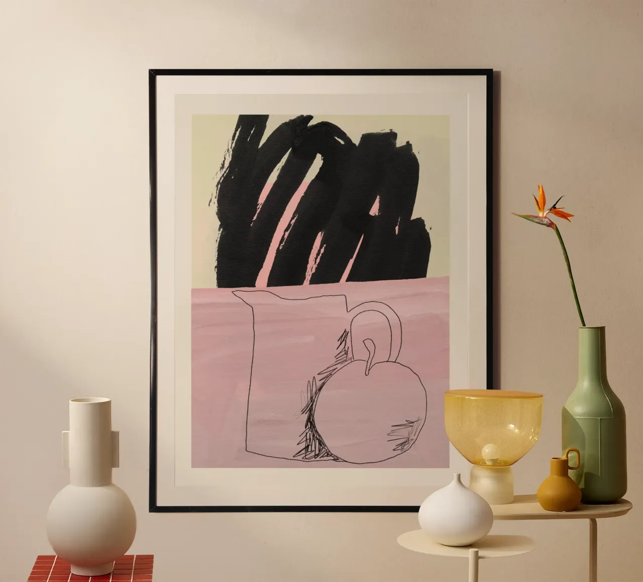 Gentle Touch No 2 poster con telaio in plastica da treechild