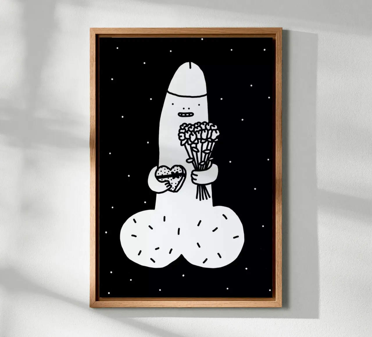 I Love You I canvas met Baklijst van Herzette