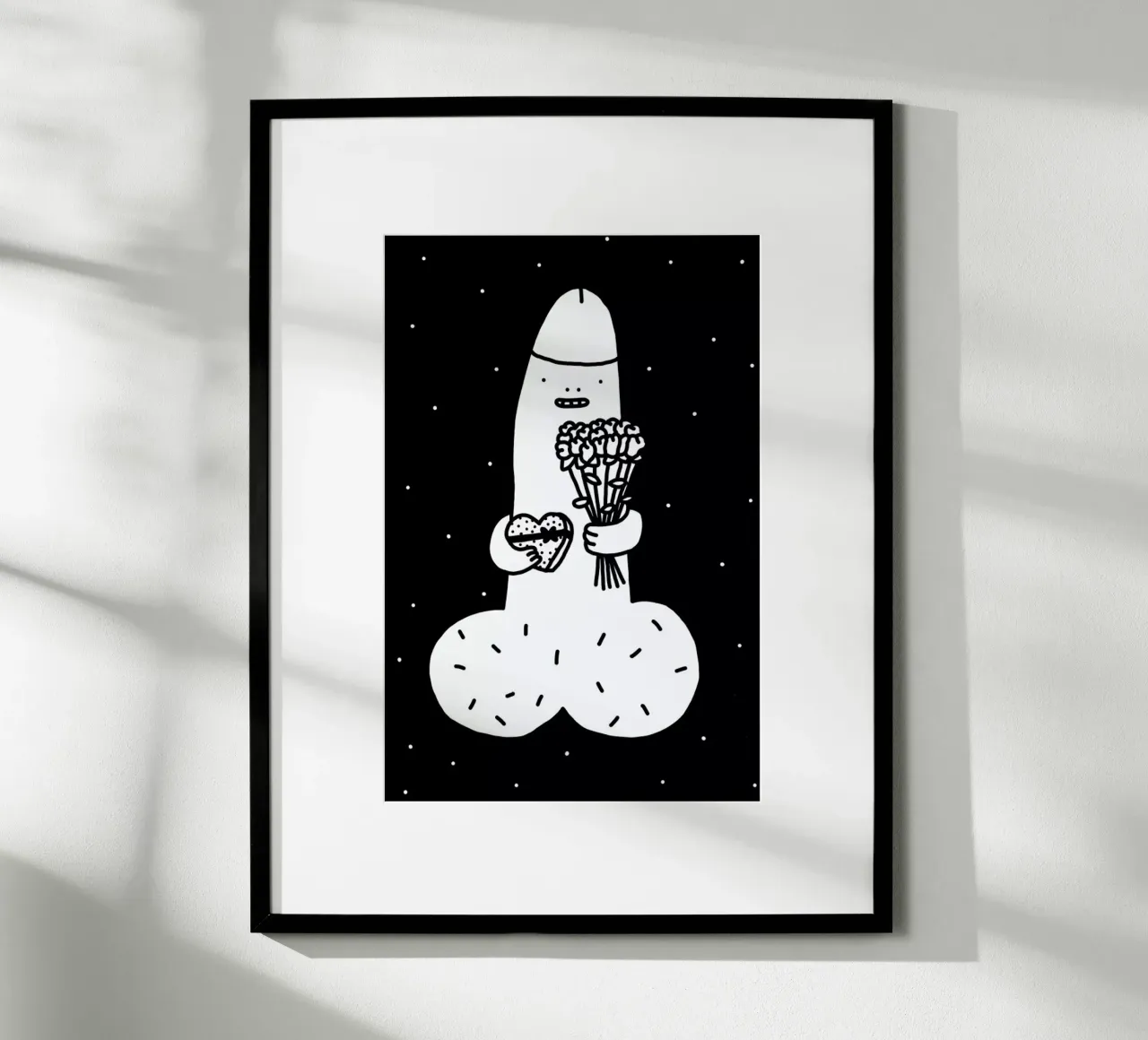 I Love You I poster con telaio in alluminio da Herzette