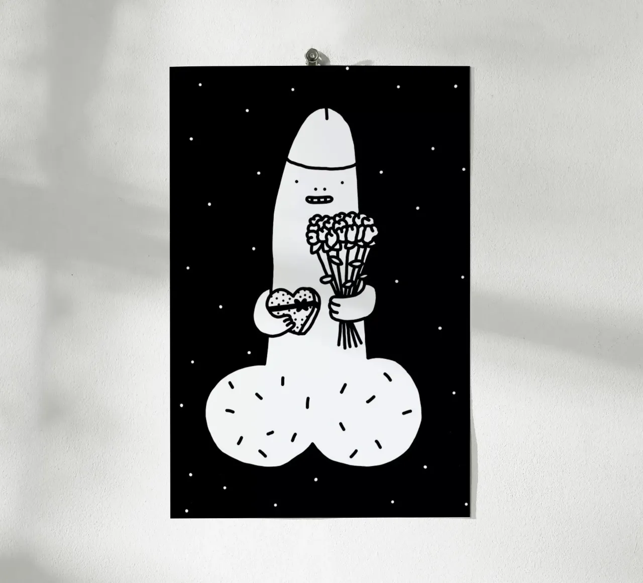I Love You I poster con telaio in alluminio da Herzette