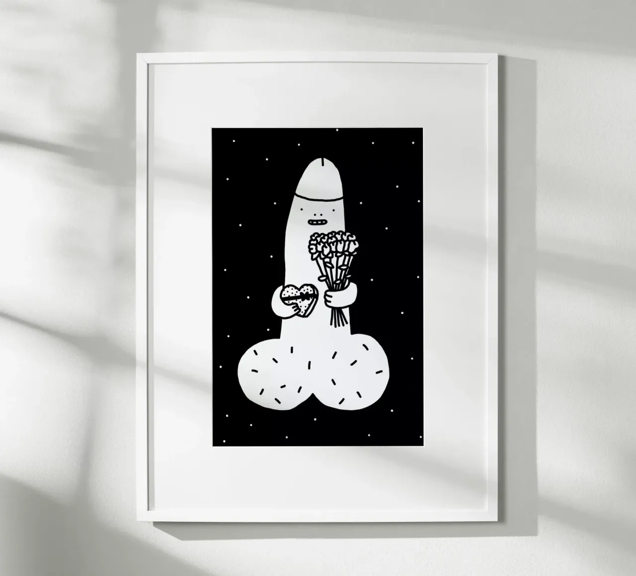 I Love You I poster con telaio in alluminio da Herzette