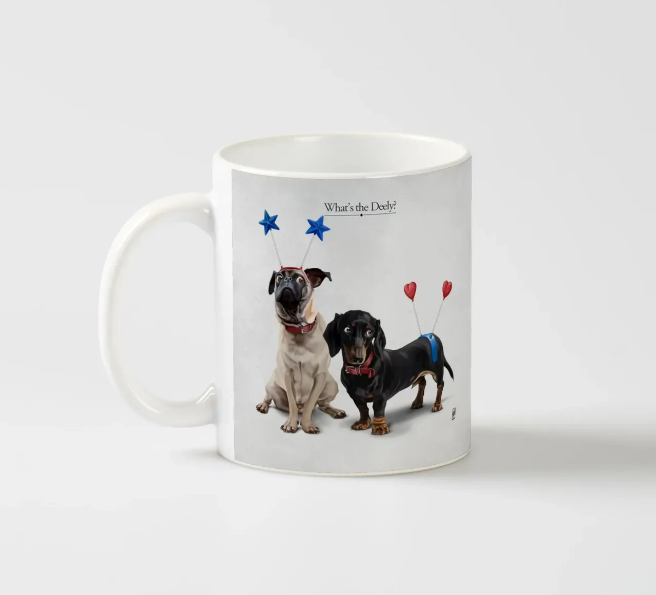 What's the Deely? (Titled) Keramik Tasse von Rob Art | Illustration