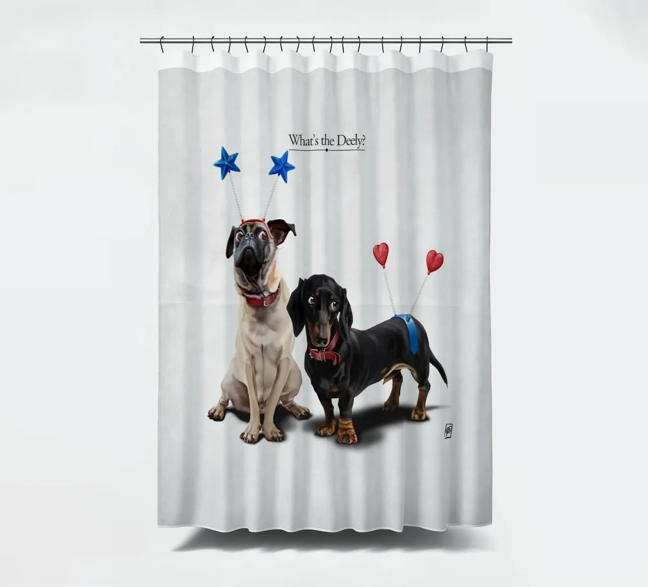 What's the Deely? (Titled) tenda da doccia da Rob Art | Illustration