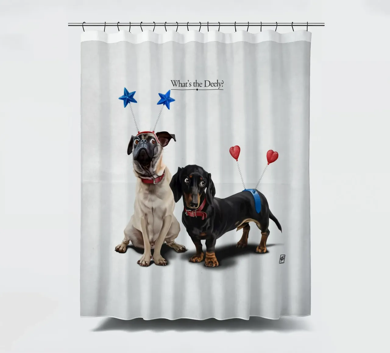 What's the Deely? (Titled) tenda da doccia da Rob Art | Illustration
