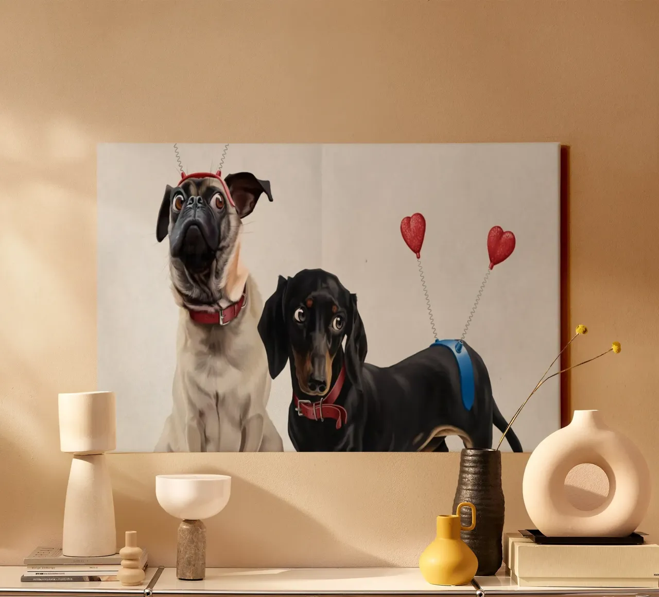 What's the Deely? (Titled) tela con Cornice a cassetta da Rob Art | Illustration