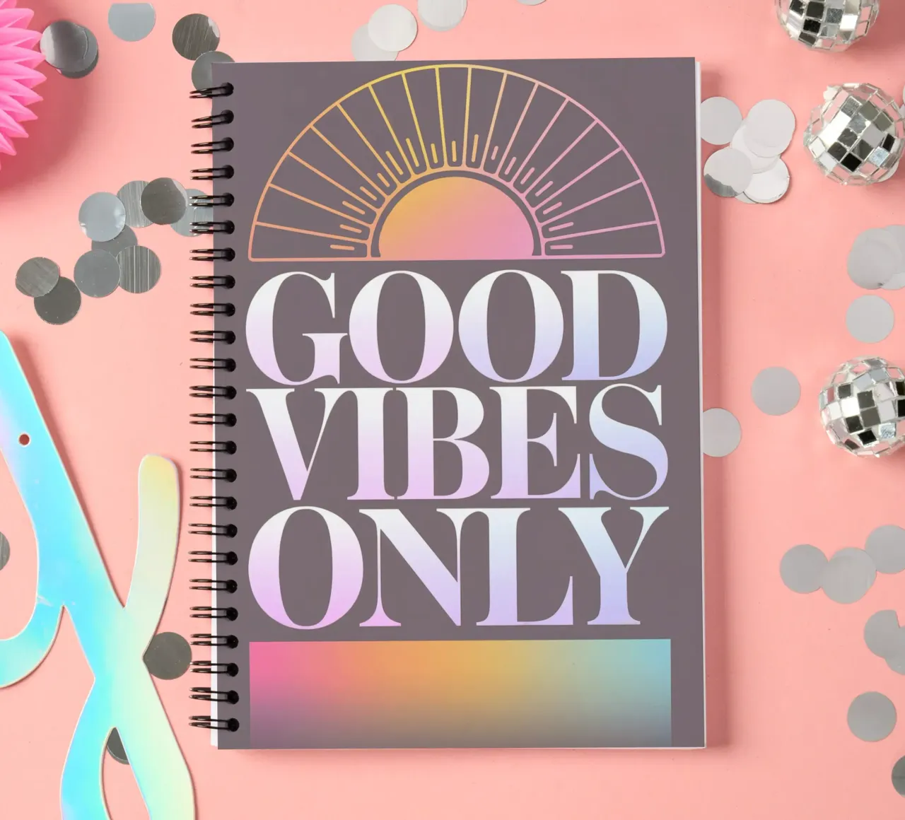 Good Vibes Only spiral notebook by logic
