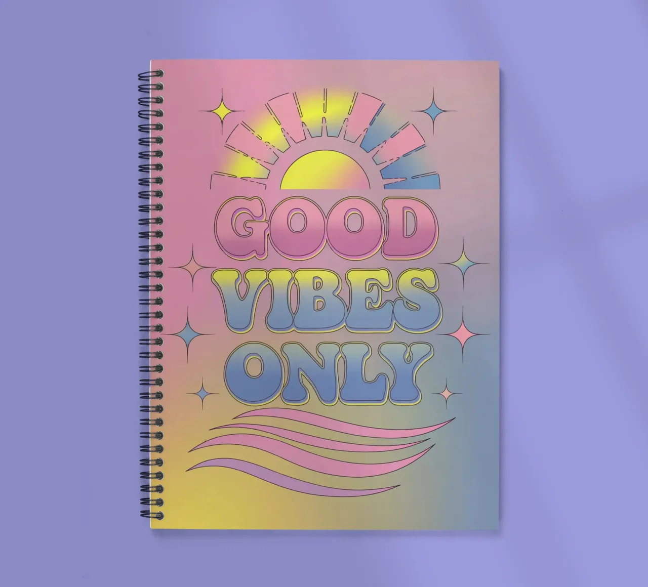 Good Vibes Only spiral notebook by logic