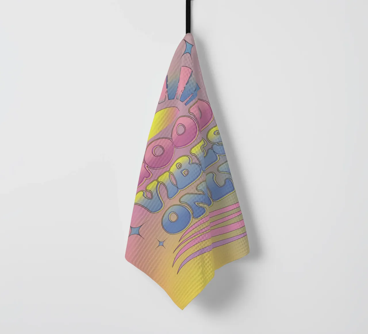 Good Vibes Only tea towel by logic