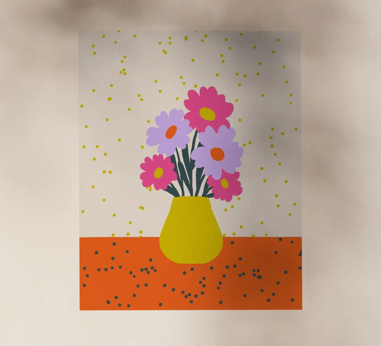 Fiori in vaso - arancio, giallo, lavanda, rosa pellicola backlit da Wackapacka