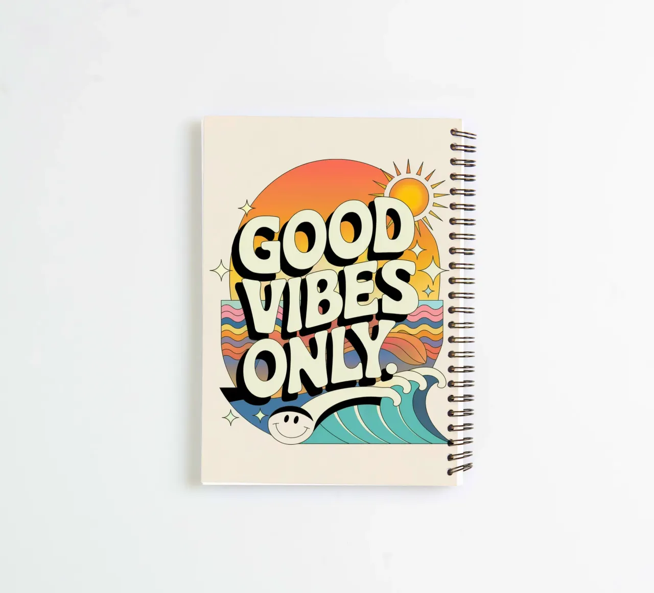 Good Vibes Only spiral notebook by logic