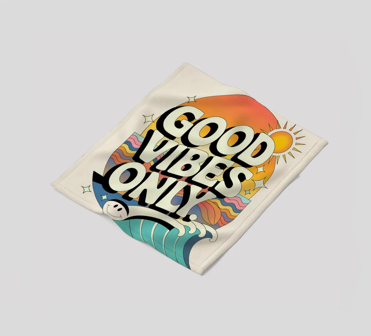 Good Vibes Only fleece blanket by logic