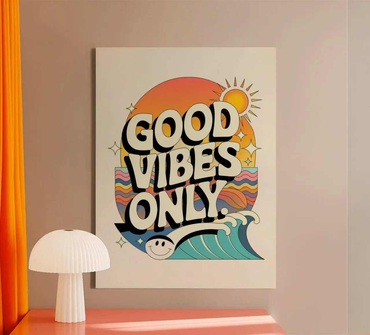 Good Vibes Only canvas with Floater frame by logic