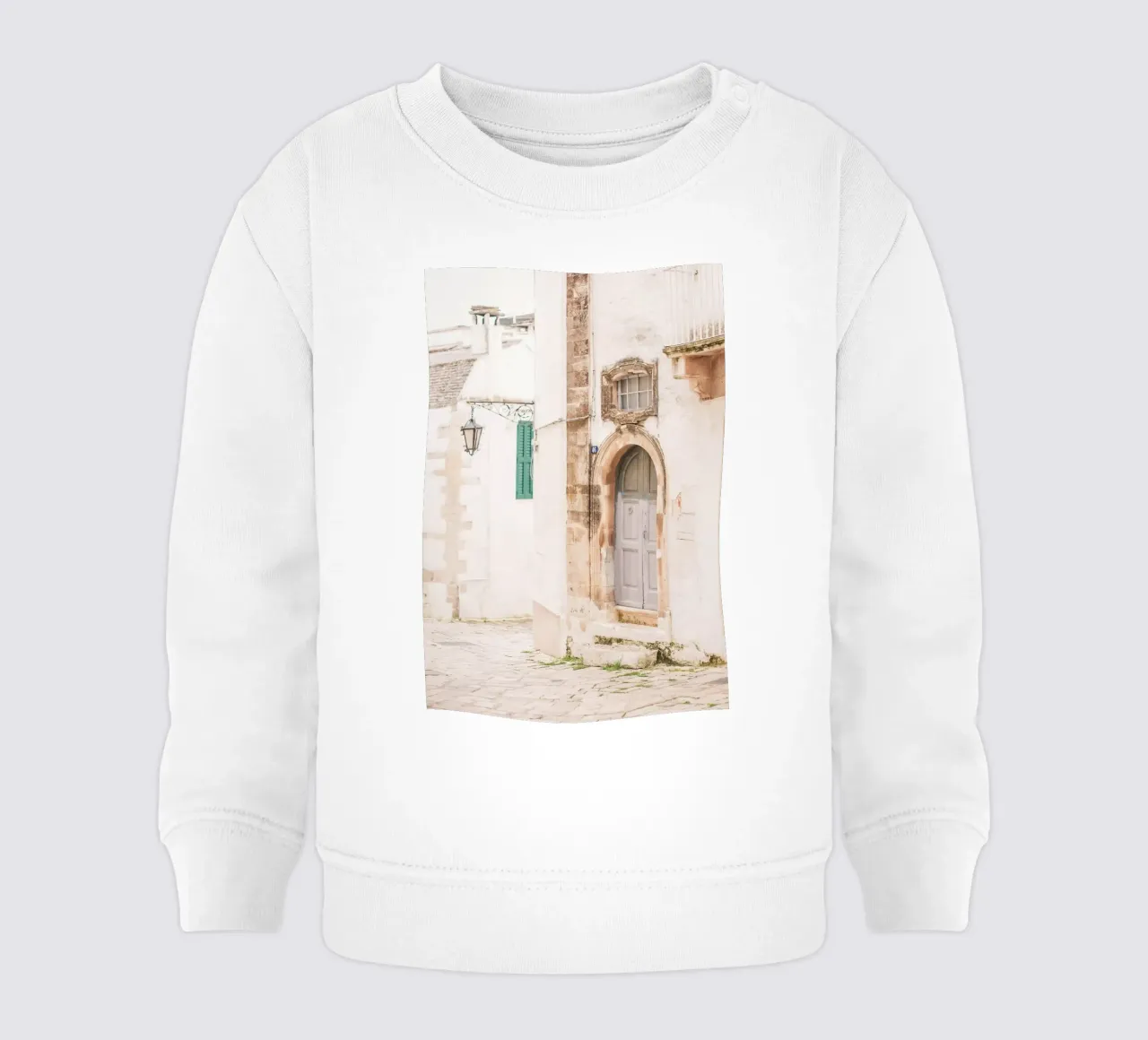 Puglia, Italy I Deserted street with Baroque architecture baby sweatshirt by Julie Travel Photography