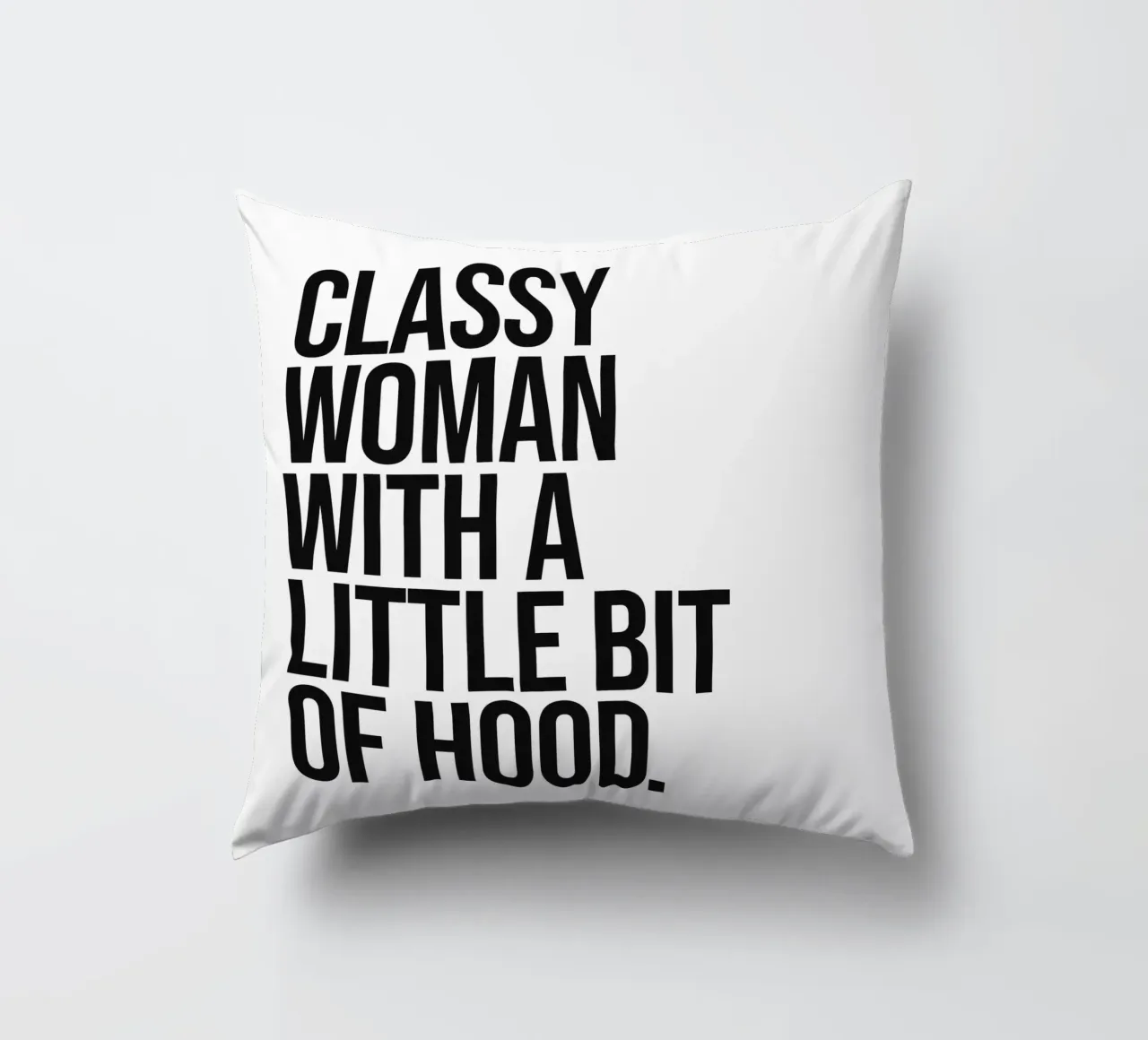 Donne di classe con un pizzico di citazione "hood cool cuscino da Paigaam Studio