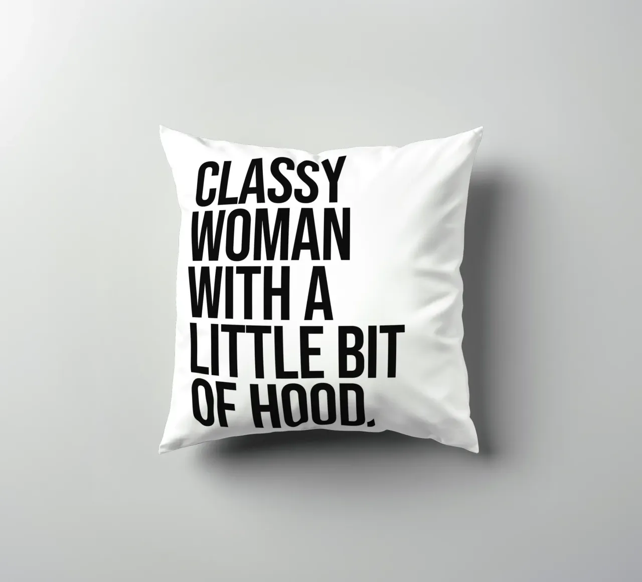 Donne di classe con un pizzico di citazione "hood cool cuscino da Paigaam Studio