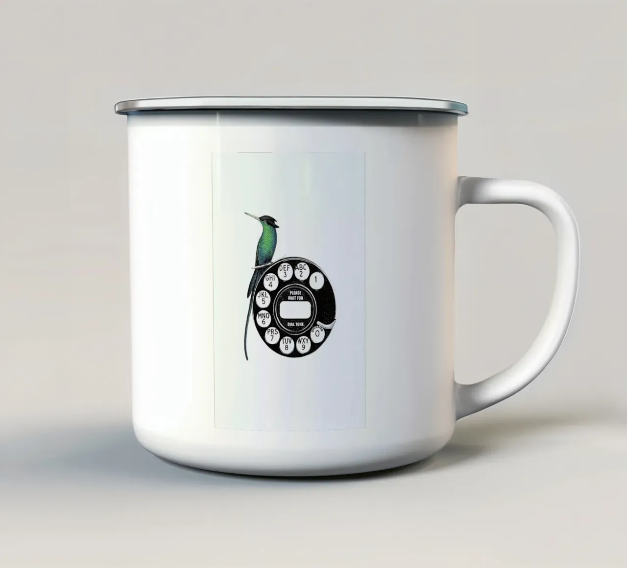 Call me tazza in smalto da Rococco LA