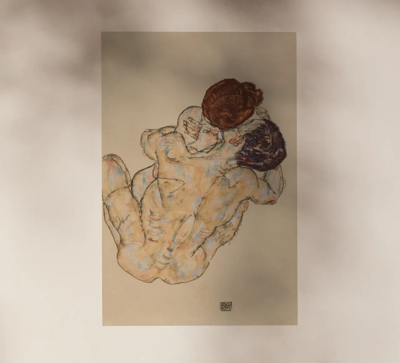 Egon Schiele - Abbraccio pellicola backlit da ARTOTHEK