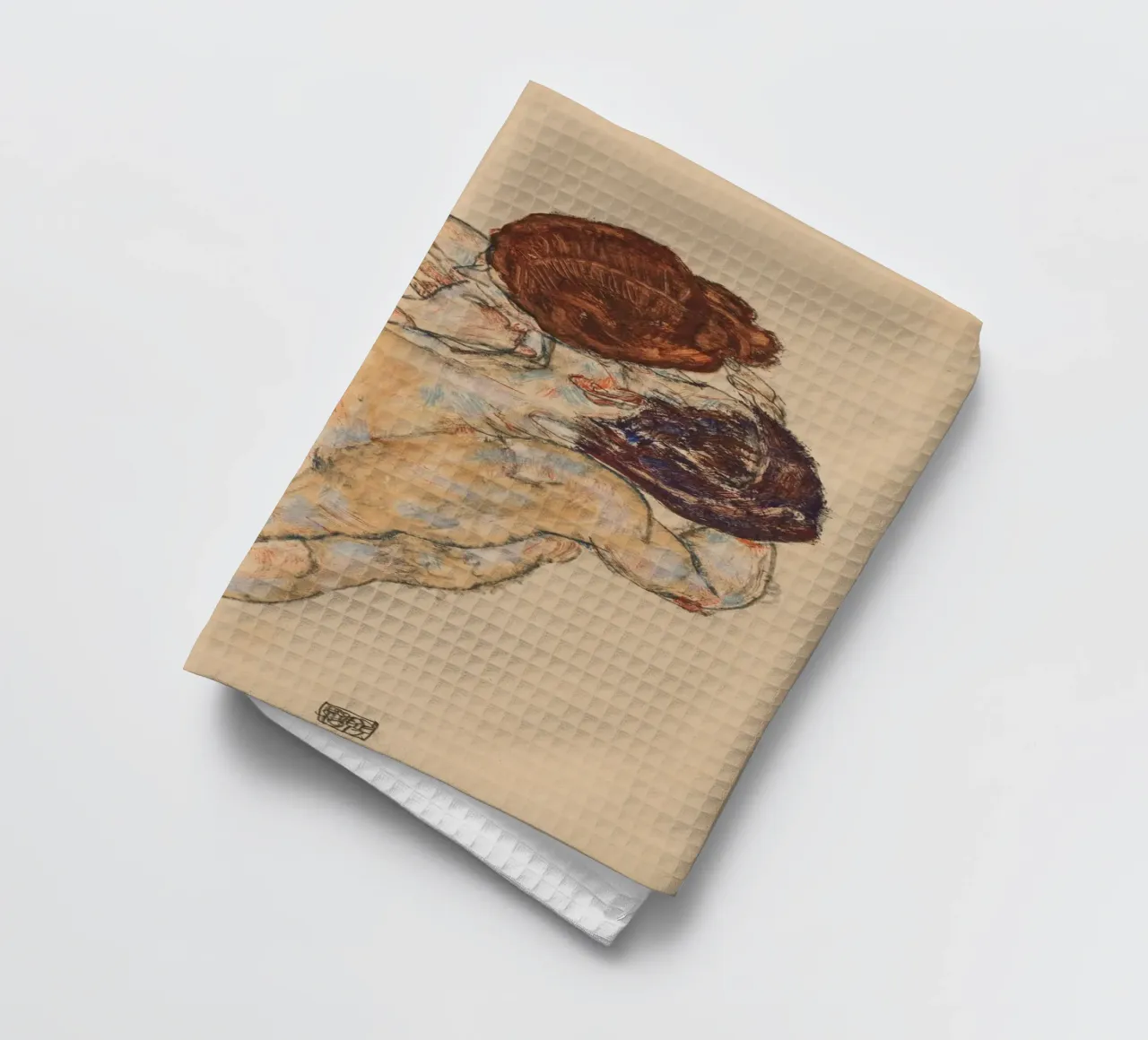 Egon Schiele - Abbraccio canovaccio da cucina da ARTOTHEK