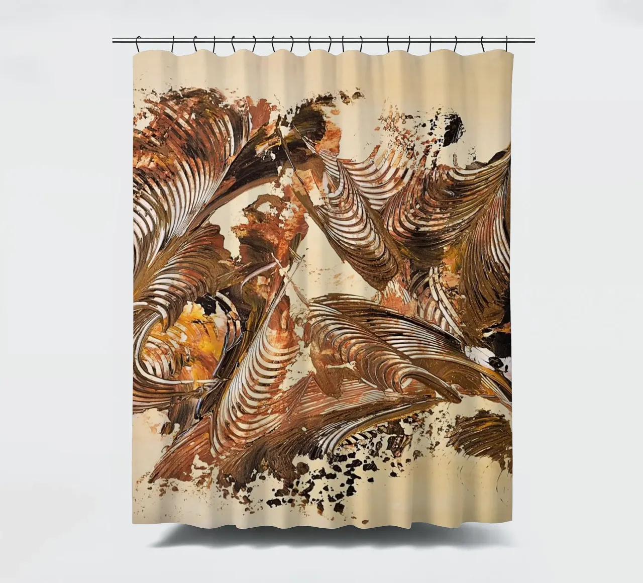 IDEAL GIFT 129 shower curtain by Thierry Vobmann Abstract painting