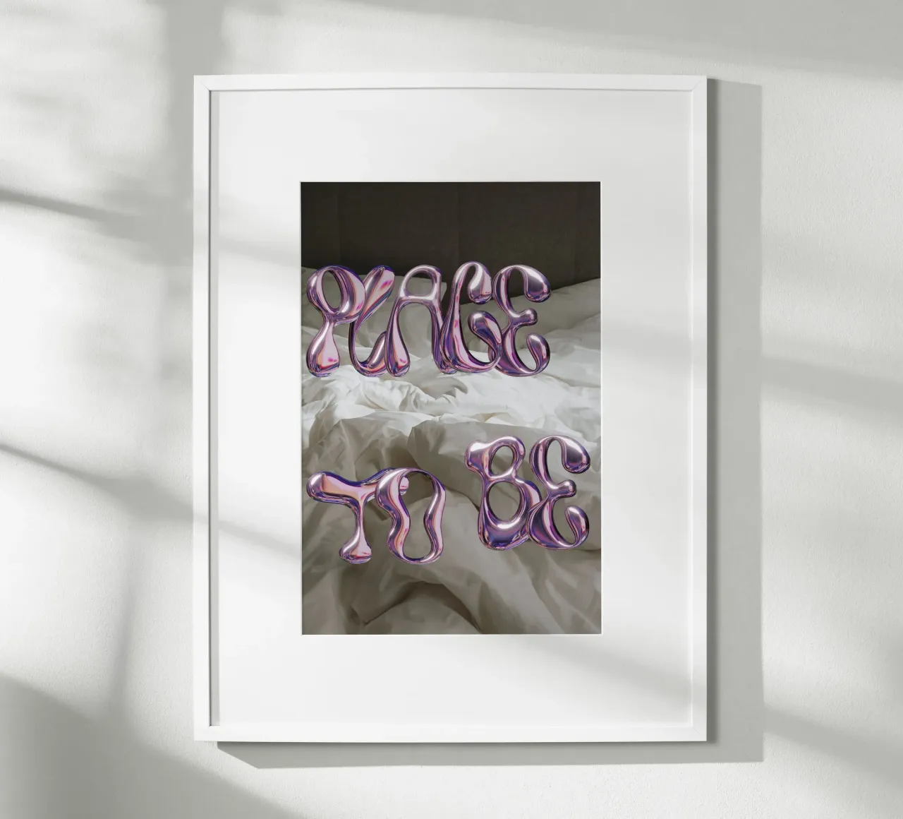 Place to Be poster con telaio in legno da thewalllab