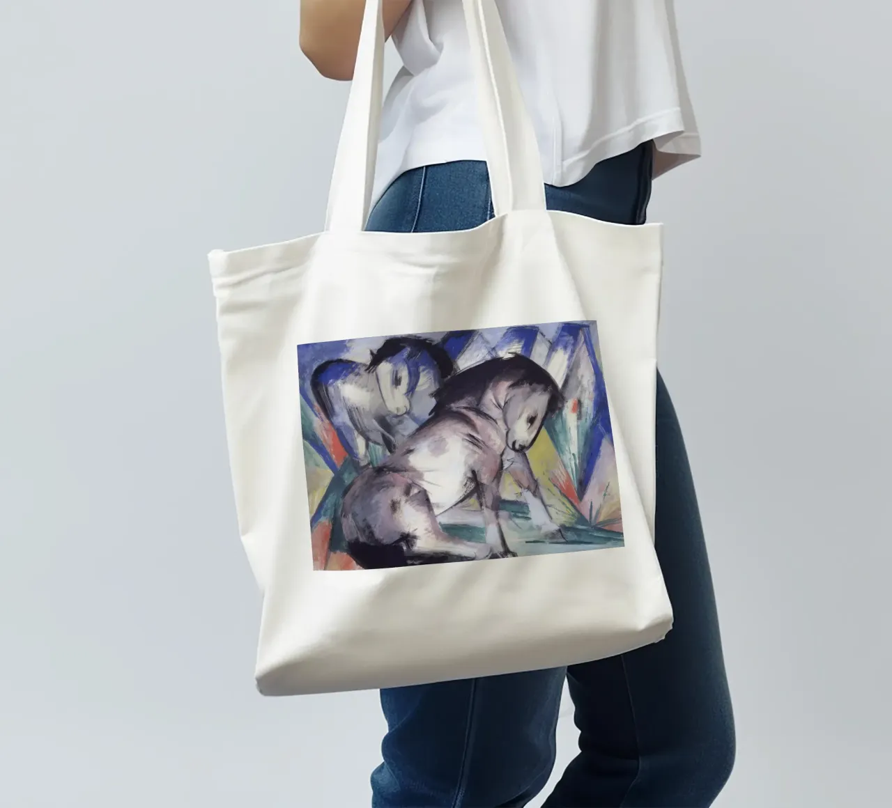 Franz Marc - Due cavalli borsa in juta da ARTOTHEK