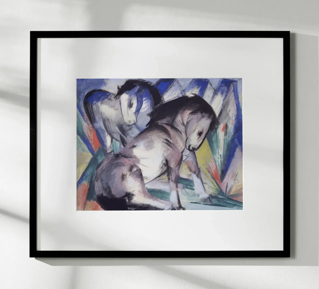 Franz Marc - Due cavalli carta hahnemühle da ARTOTHEK
